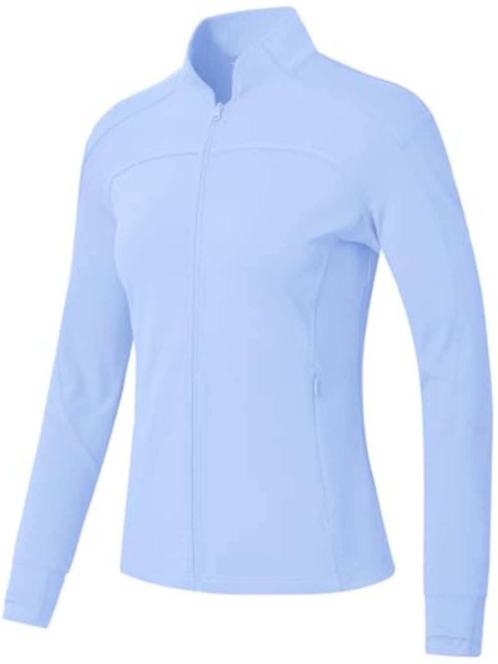 Women's Lightweight Zip Up Running Jacket with Thumb Holes